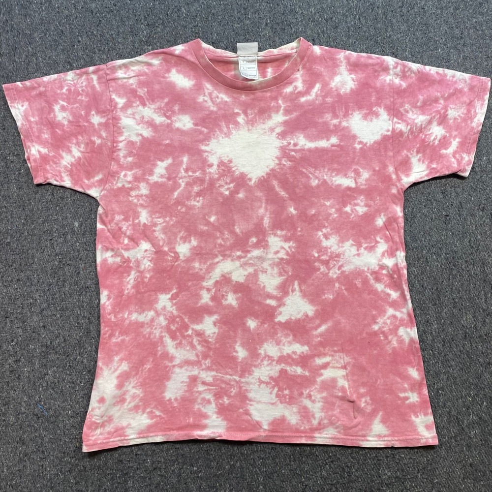Impulse Wear Peggy Abrams Fairy TShirt Sz L Mens Pink Tie Dye 90s Art Graphic